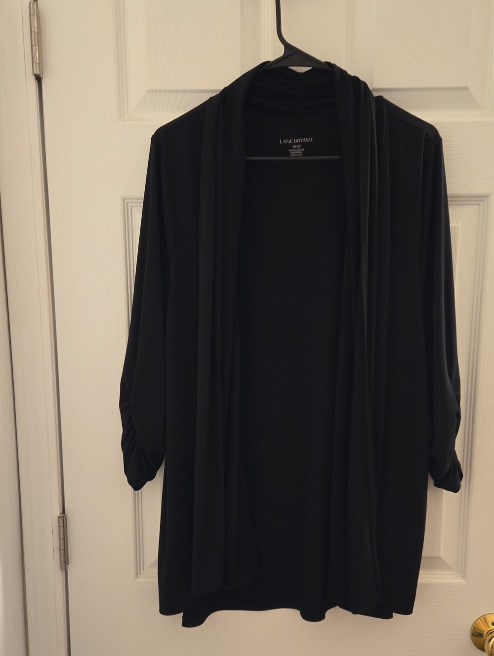 Lane Bryant Black Open-Front Draped Cardigan